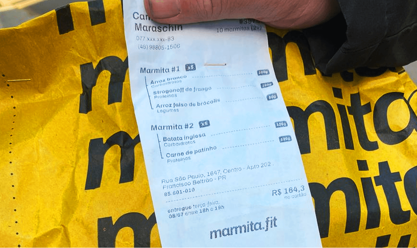 Custom meal tags coming off the printer